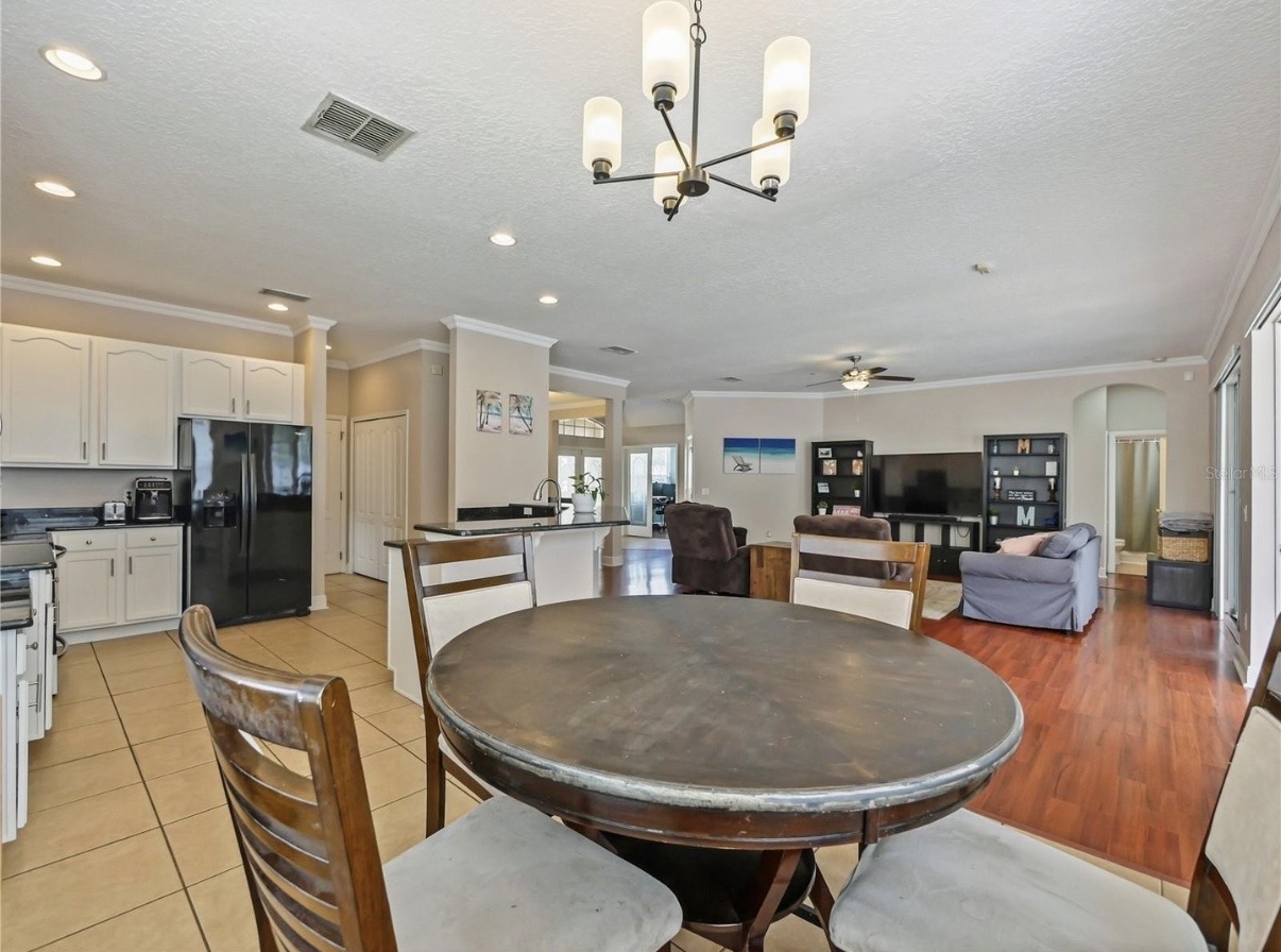 Breakfast nook open to family room