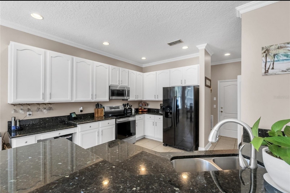 Kitchen with granite counters
